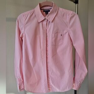 Tommy Hilfiger Women's Light Pink Button-Down Shirt